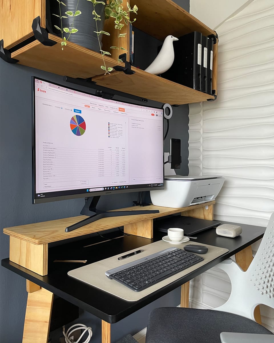 Escritorio Karya Tab. Negro 1.20x0.60mts4