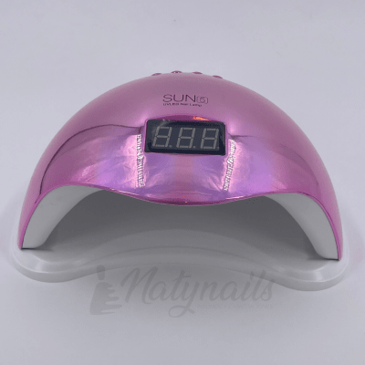 LAMPARA LED CROMADA 48W FUCSIA2