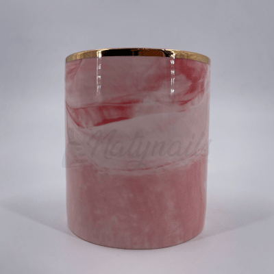 PORTA PINCEL CERAMICA ROSADO1