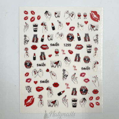 STICKERS #1299 LABIOS1