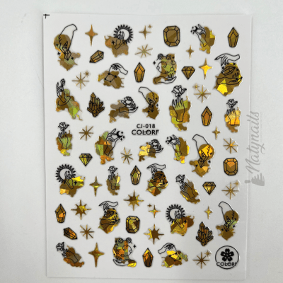 STICKERS #CJ-018 DORADOS1