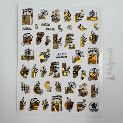 STICKERS #CJ-017 DORADOS1