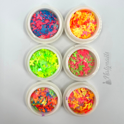 DECORACION X6 #566 MARIPOSAS FLUORECENTE