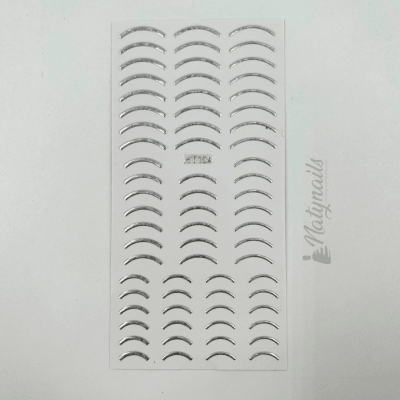 STICKERS LINEA CURVA PLATEADA1