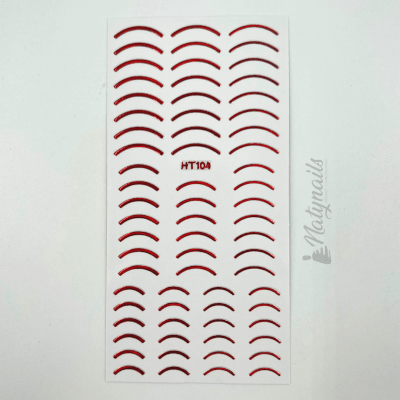 STICKERS LINEA CURVA ROJA