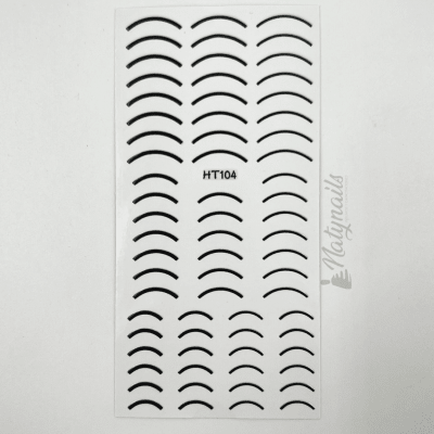 STICKERS LINEA CURVA NEGRO