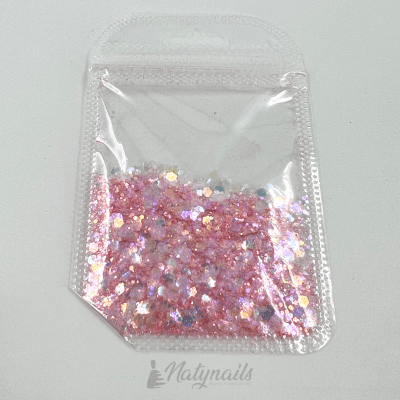 CONFETTI SOBRE ROSADO #11