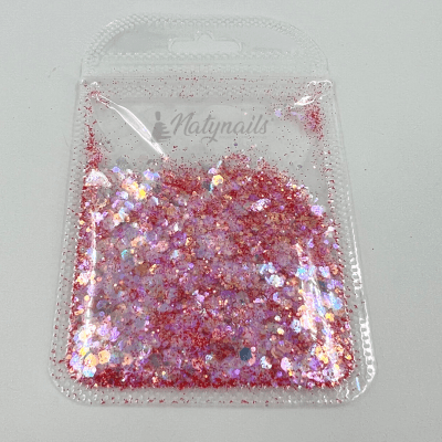 CONFETTI SOBRE ROSADO #21