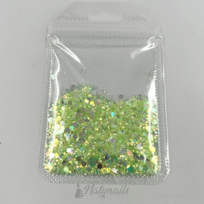 CONFETTI SOBRE VERDE #51