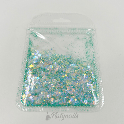 CONFETTI SOBRE VERDE #61