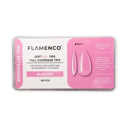 SOFT GEL FLAMENCO SHORT ALMOND 100PCS1