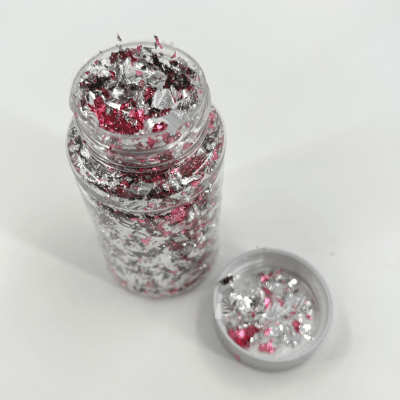 FRASCO PAPEL CHOCOLATE - COLOR PLATEADO-FUCSIA2