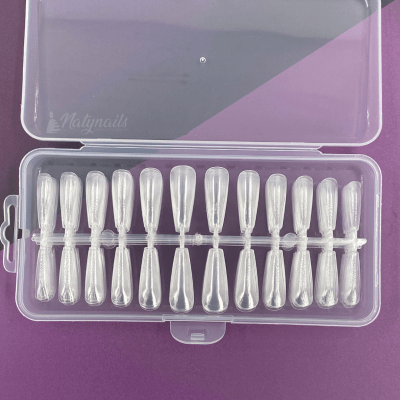 SOFT GEL O PRESS ON COFFIN 240 UN TRANSPARENTE1