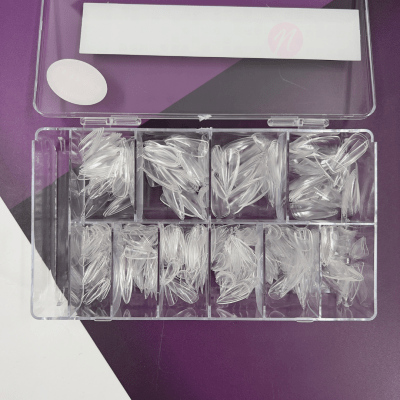 SOFT GEL O PRESS ON STILETTO L TRANSPARENTE 500 PCS #30181