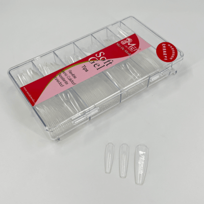 SOFT GEL O PRESS ON BALLERINA XL TRANSPARENTE 400 PCS #302652