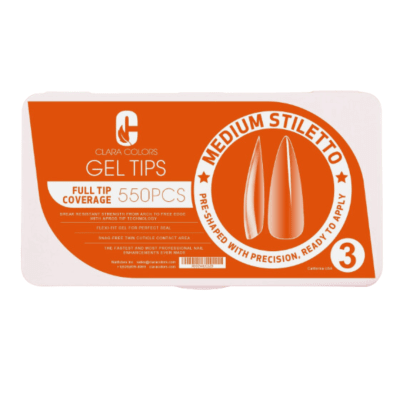 Tips Soft Gel Medium Stiletto 550pcs Clara Colors1