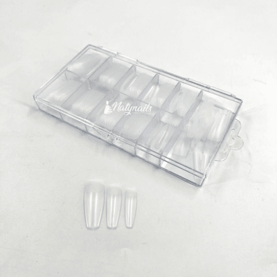 SOFT GEL O PRESS ON BALLERINA L TRANSPARENTE 120 PCS #302083