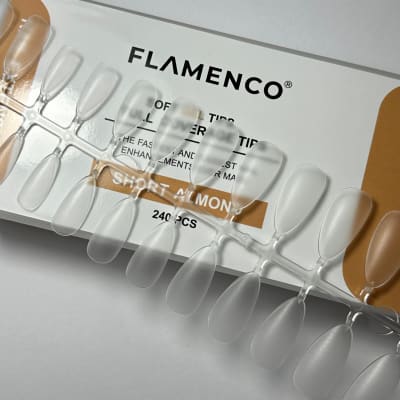 SOFT GEL FLAMENCO SHORT ALMOND 240PCS