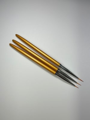 SET PINCELES DORADOS 3PCS3