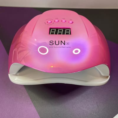 LAMPARA LED CROMADA 54W ROSADA2