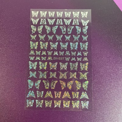 STICKERS MARIPOSAS PLATEADAS2