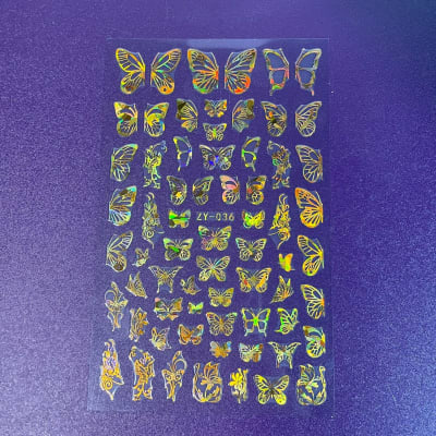 STICKERS MARIPOSAS DORADA2