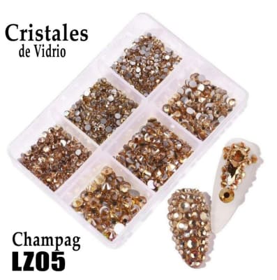 CRISTALES DE VIDRIO EN CAJA LZ05 CHAMPAG1