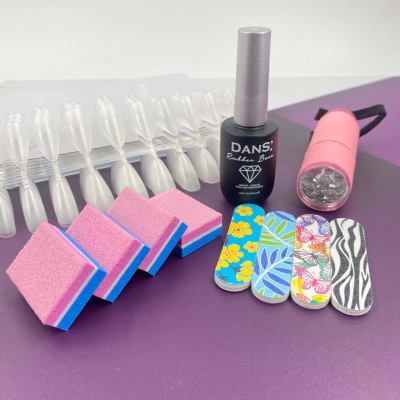 KIT SOFT GEL RUBBER BASE + LINTERNA+ ALMENDRA1