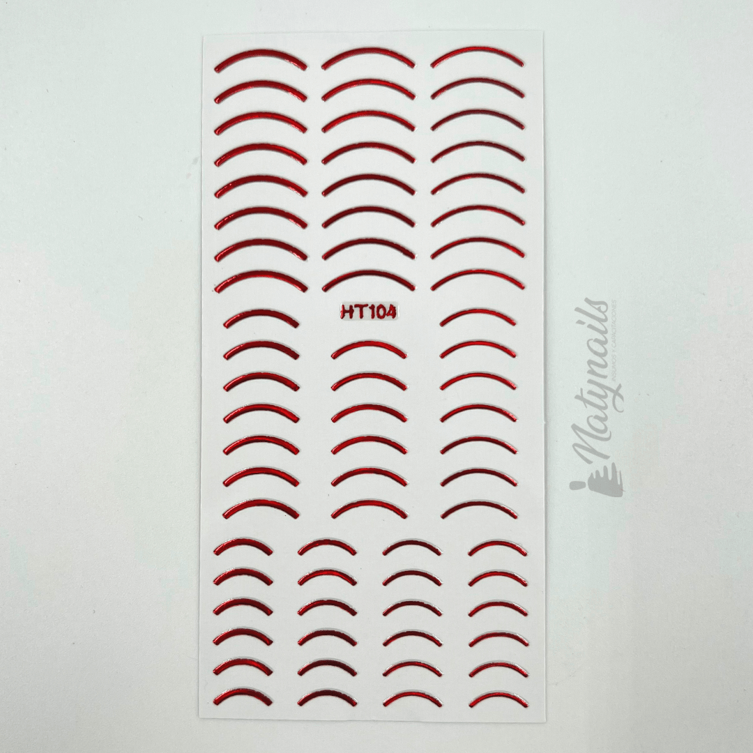 Curva Sticker STICKERS LINEA CURVA ROJA | Naty Nails