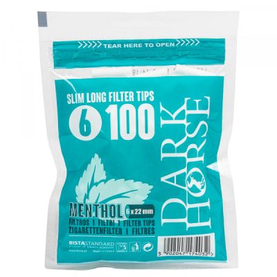 Filtro Dark Horse Slim Long Menthol 6/221