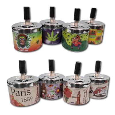 Cenicero Metalico Con Tapa Giratoria1