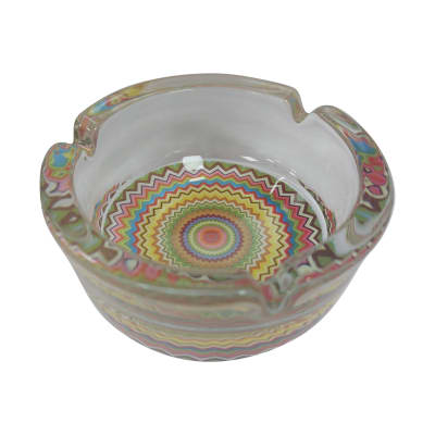 Cenicero Pyrex Redondo Psicodelico 4x10cm1