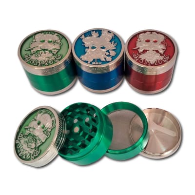 Moledor Calavera Colores 4 Partes 50mm1