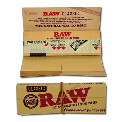 Papelillo Raw Classic 1 1/4 Size + Tips1