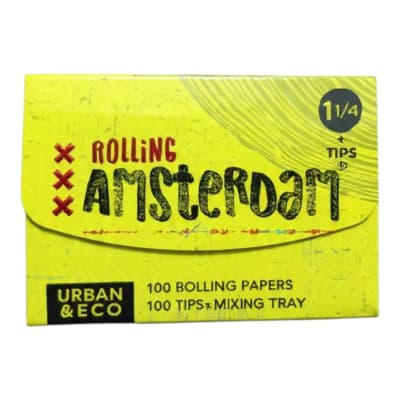 Papelillos Rolling Amsterdam Eco/Urban 1 1/4 Con Boquilla 10 Books