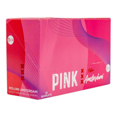 Papelillos Rolling Amsterdam 1 1/4 Pink 25 Books
