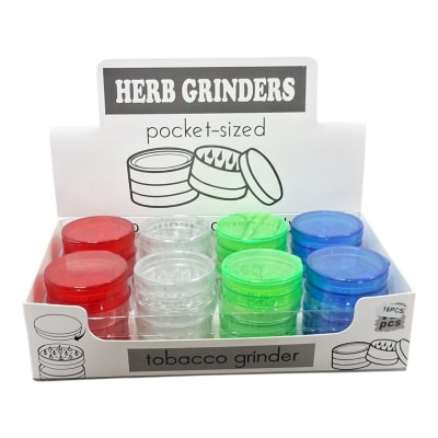 Moledor Plastico Colores 3 Partes 60mm x 3,5CM