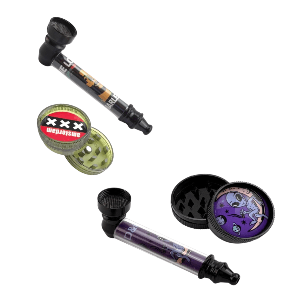 Kit Pipa metálica Diseño D&K + Rejilla y moledor4