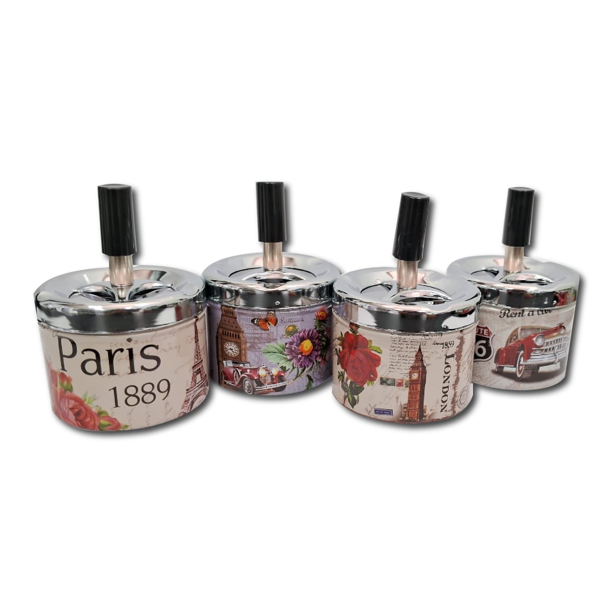 Cenicero Metalico Con Tapa Giratoria3