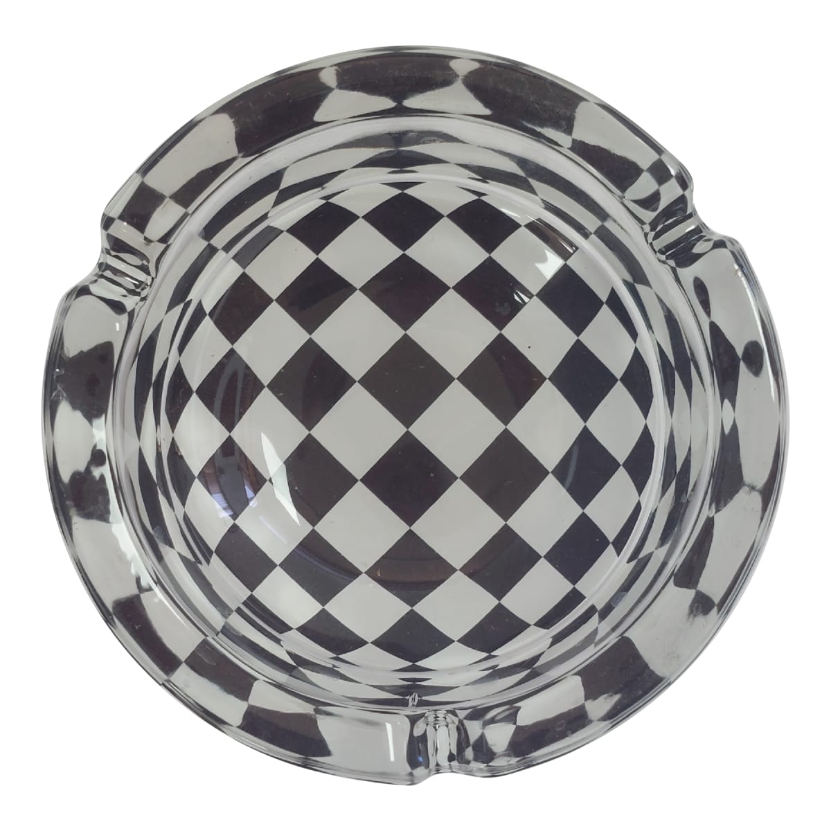 Cenicero Pyrex Redondo Black And White 4x10cm3