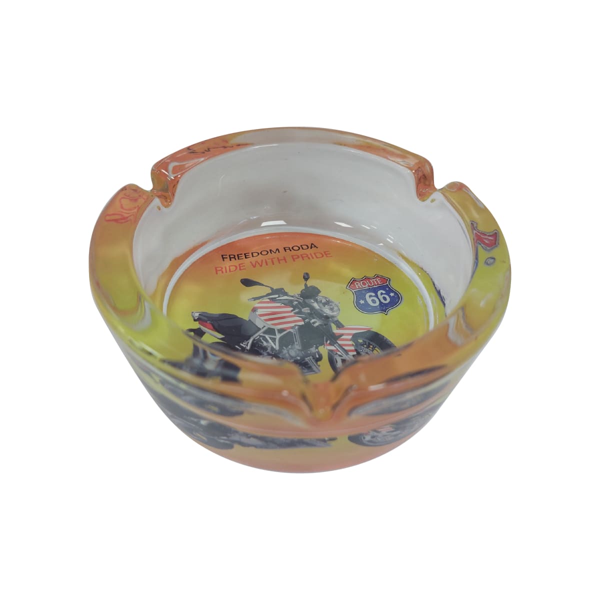 Cenicero Pyrex Redondo Motocicleta 4x10cm 0