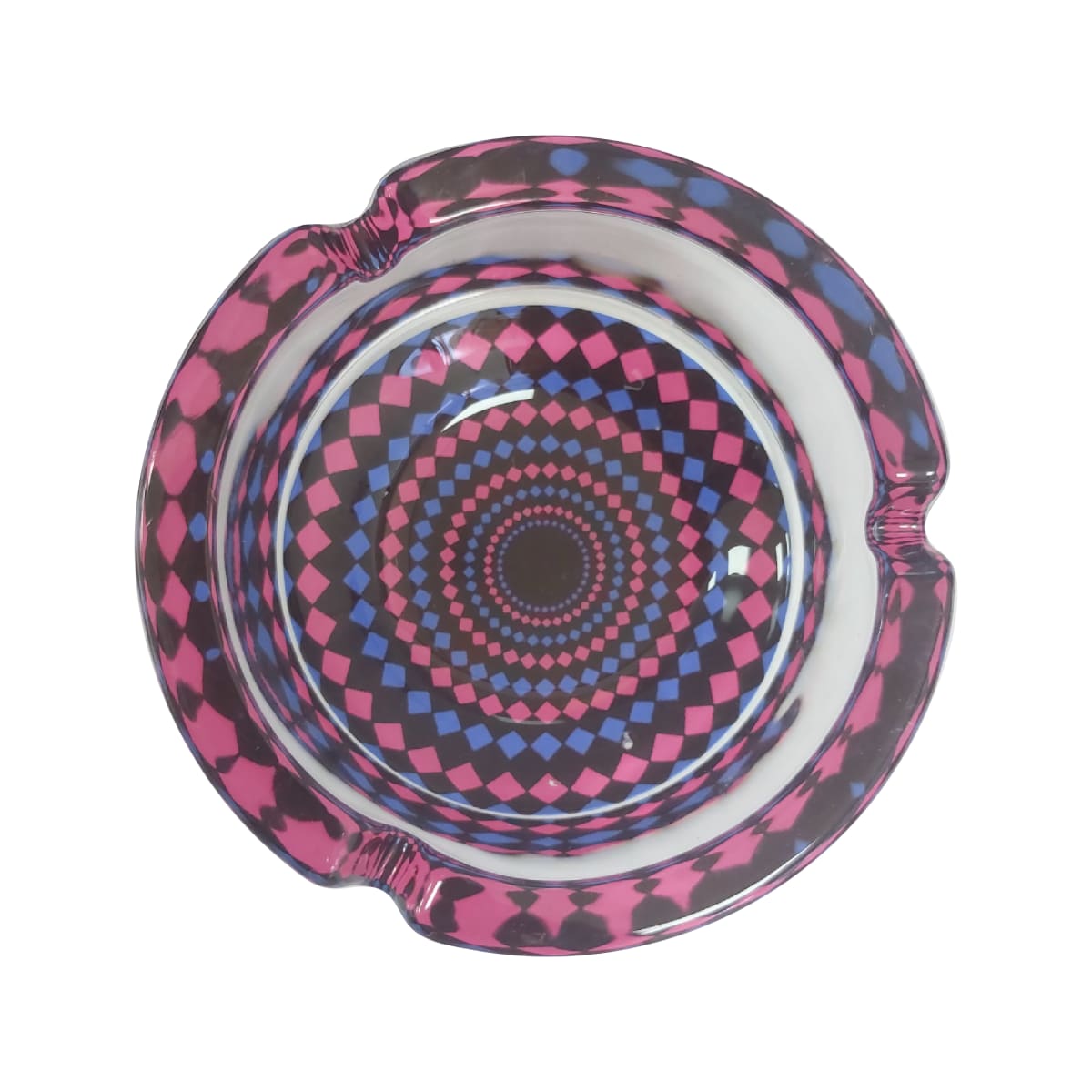 Cenicero Pyrex Redondo Psicodelico 4x10cm2