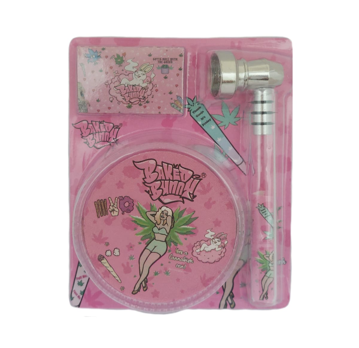 Kit Baked Bunny Pipa Metal Glass + Moledor2