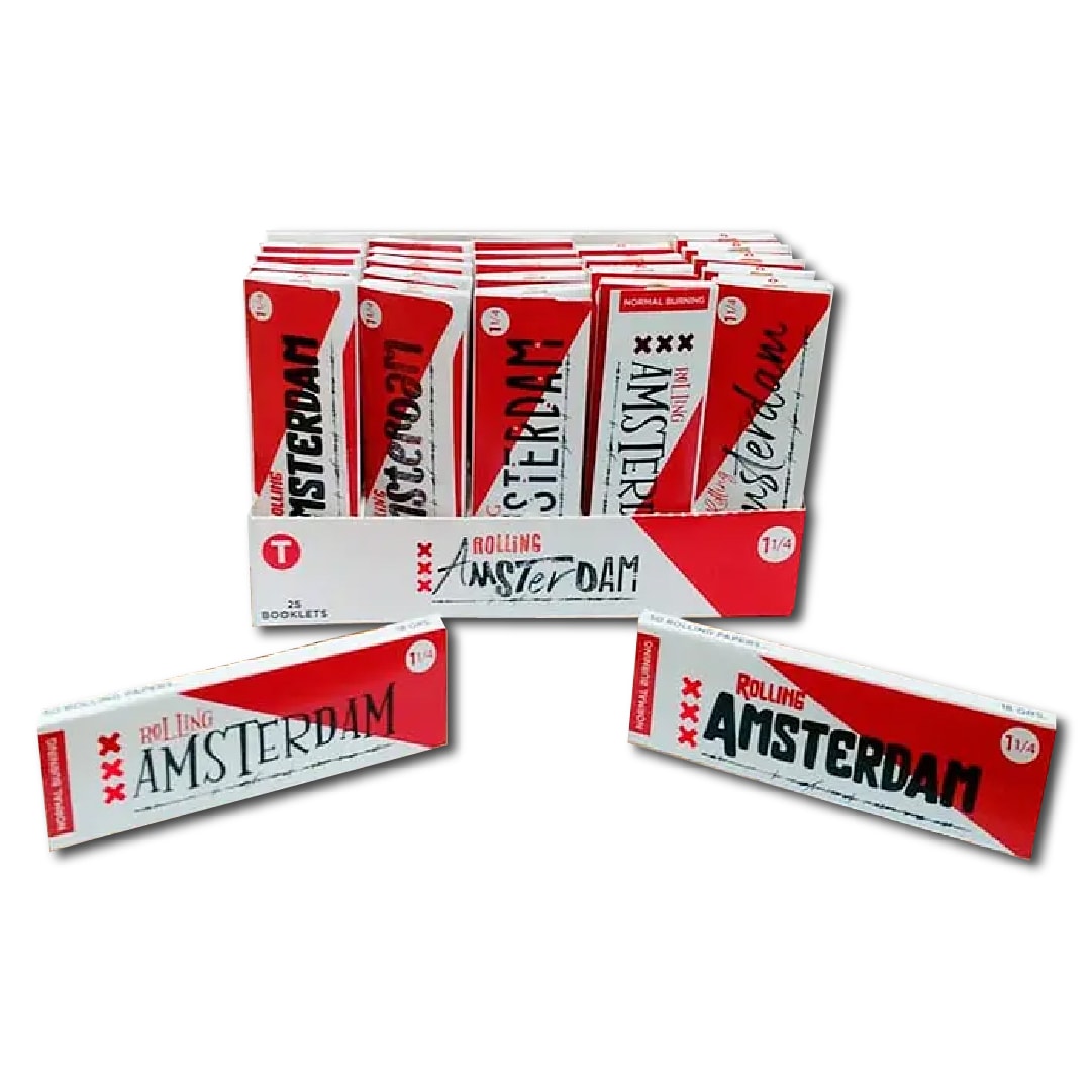 Papel Rolling  Amsterdam Tabaco 1 1/4 Display 25 Unidades3