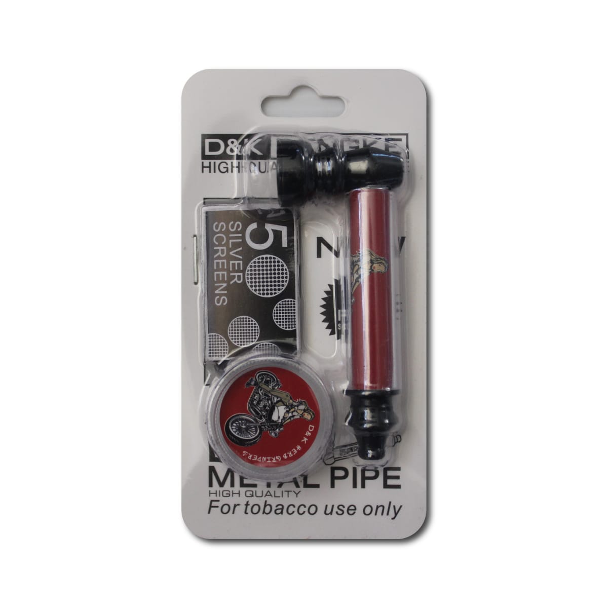 Kit Pipa metálica Diseño D&K + Rejilla y moledor6
