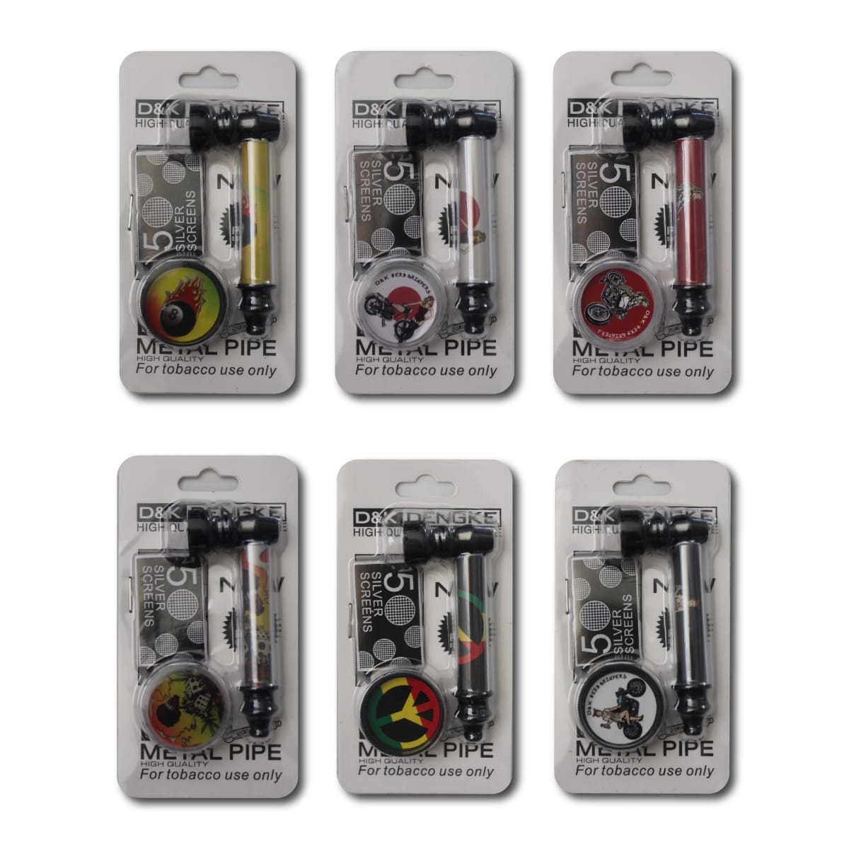 Kit Pipa metálica Diseño D&K + Rejilla y moledor 0