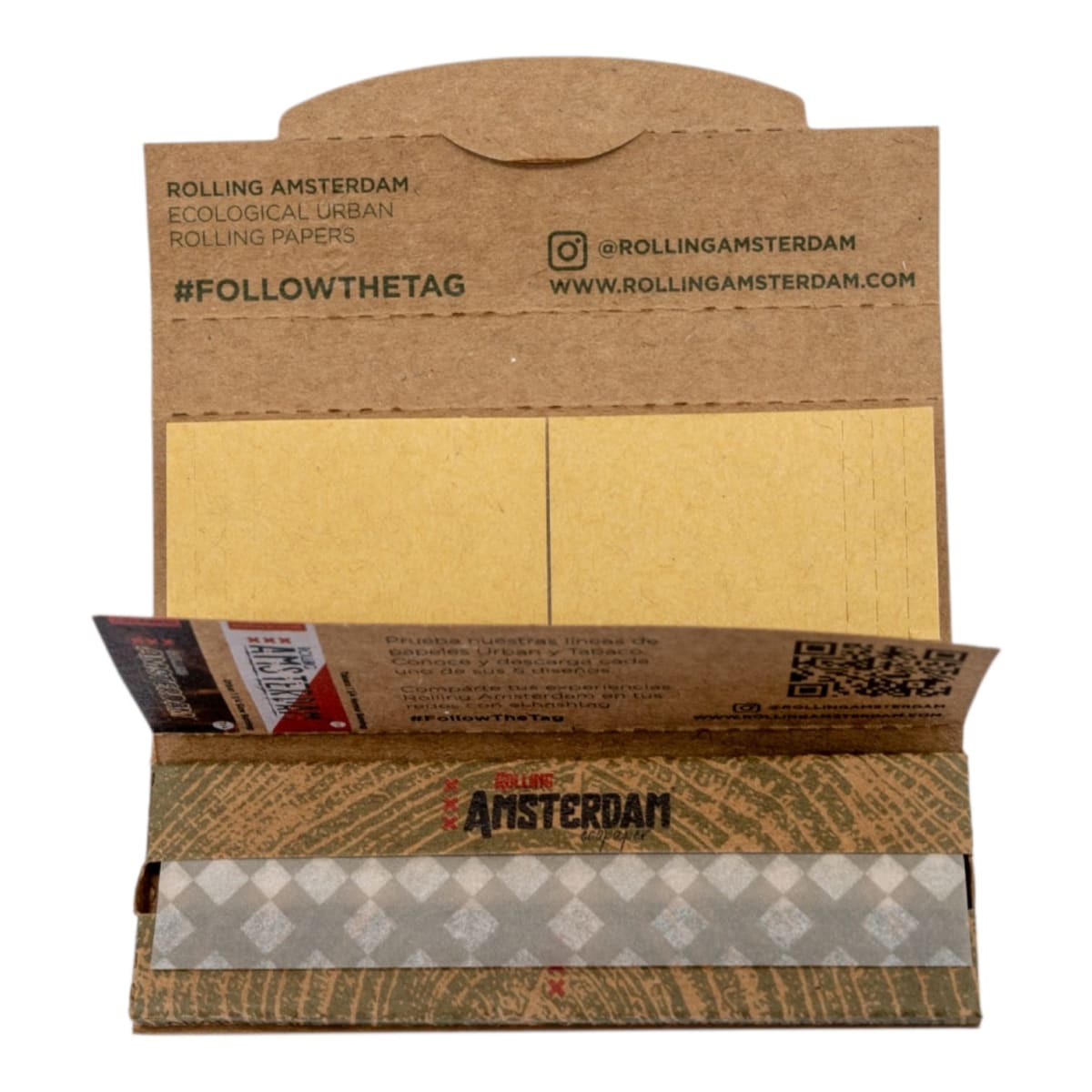Papelillo Amsterdam Orgánico + Boquilla 1 1/4 Display 25 unidades6
