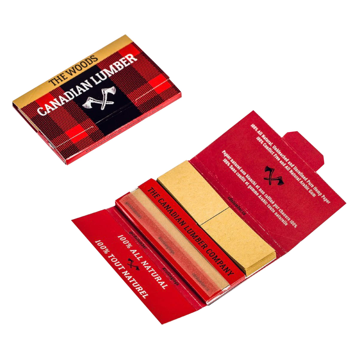 Papelillos Canadian Lumber Woods 1 1/4 con boquilla 22 uds2