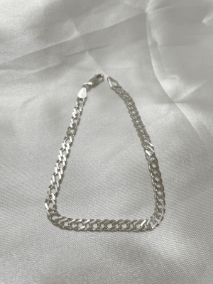 Pulsera doble grumet para hombre plata 9251