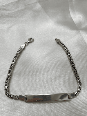 Pulsera Camino del inca con placa / Plata envejecida 1